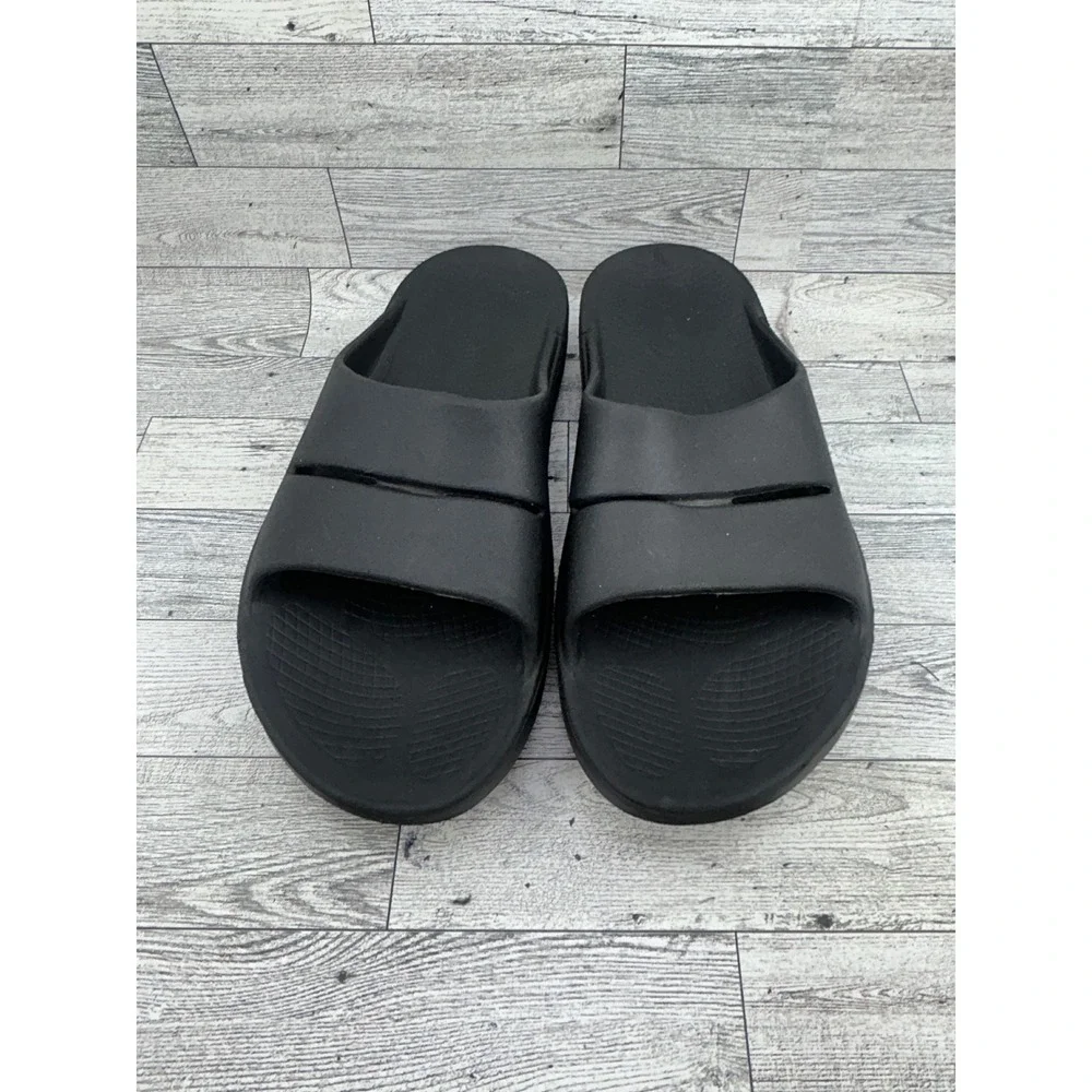 OOFOS OOahh Recovery Slides Black M10 W12 EU 43 Comfort Sandal